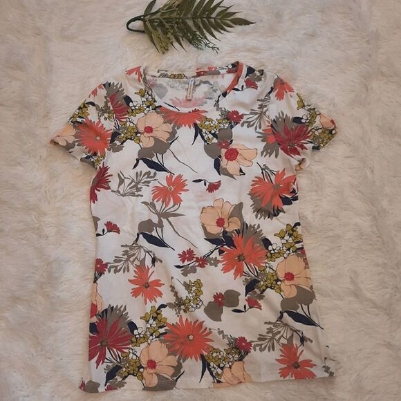 Banana Republic T Shirt Floral Cotton - Picture 1 of 11